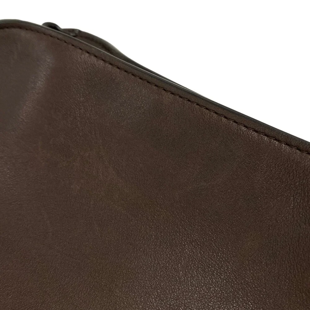 The Row Peggy Clutch Bag W1774 L72 CHESTNUT ANS (Dark Brown) - Picture 15 of 16